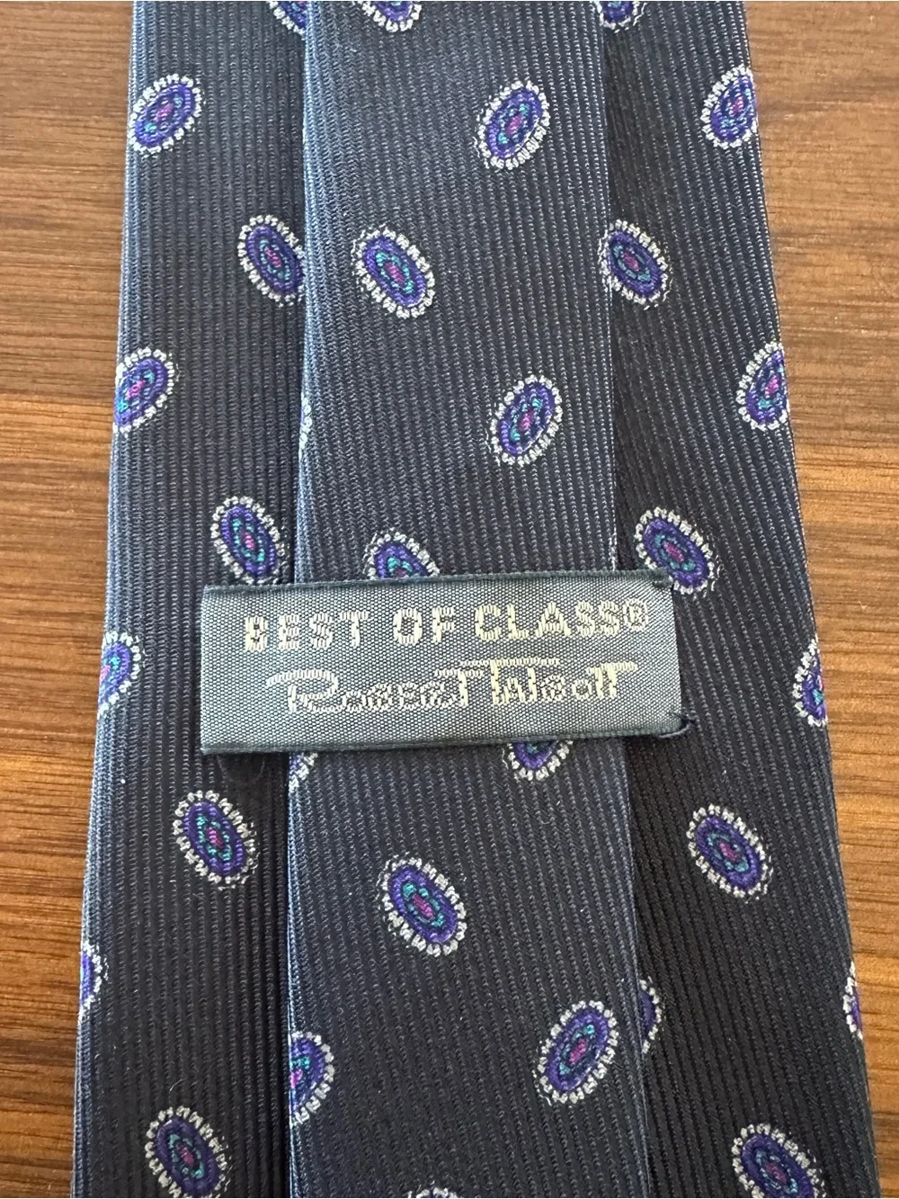 Robert Talbott Best of class Navy Blue Patterned Silk Tie